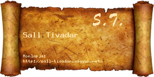 Sall Tivadar névjegykártya